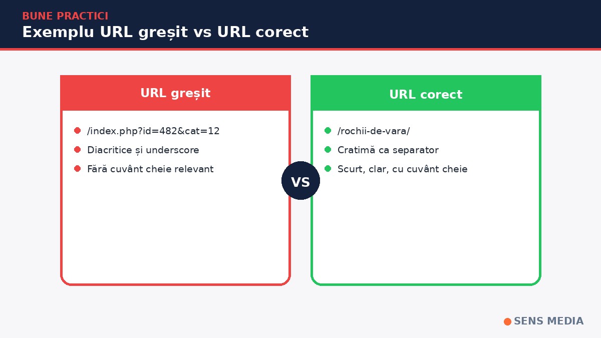 exemplu structură URL SEO friendly